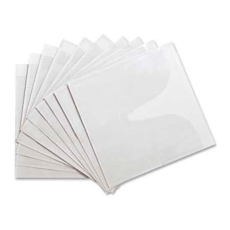 Compucessory Self-Adhesive CD Holders, Polypropylene, 50/Pk, White 26555